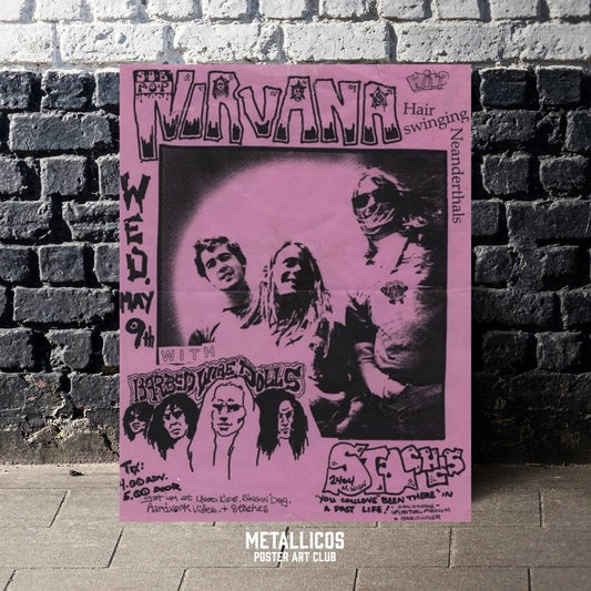 Nirvana Concert Canvas Art Poster